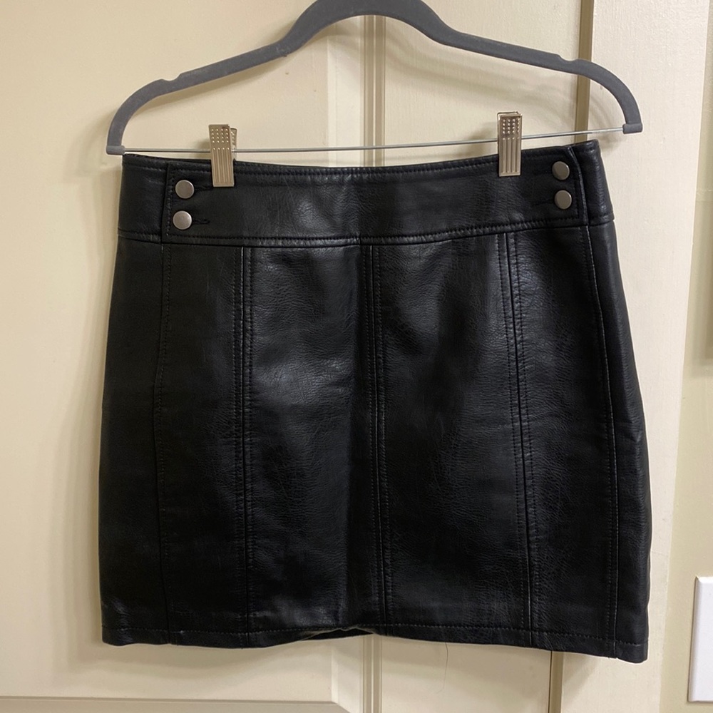 Mini Faux Leather Skirt